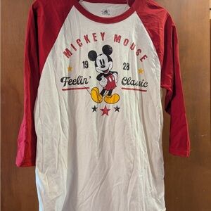 Disney Parks Mickey Mouse Men’s 3/4 Length Sleeve Shirt